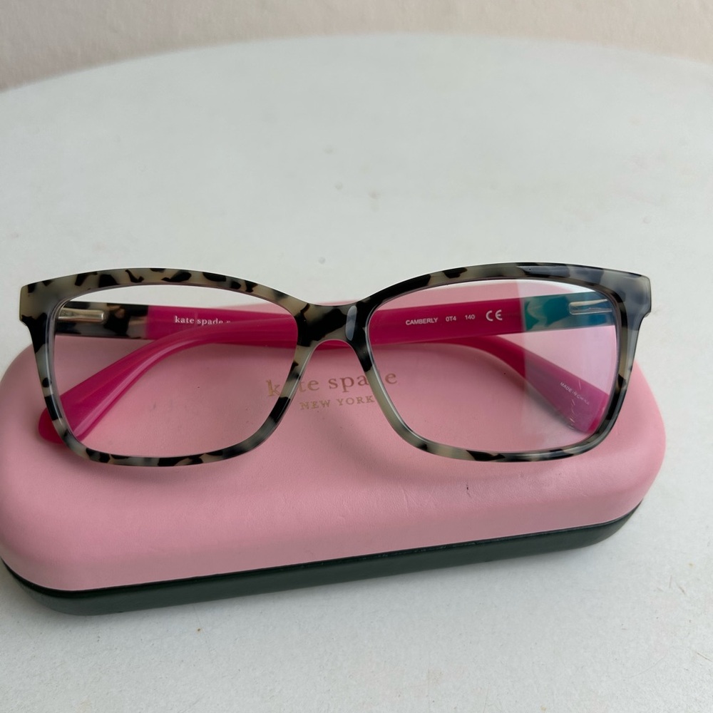 Kate Spade Tortoise Shell Glasses with Pink Interior